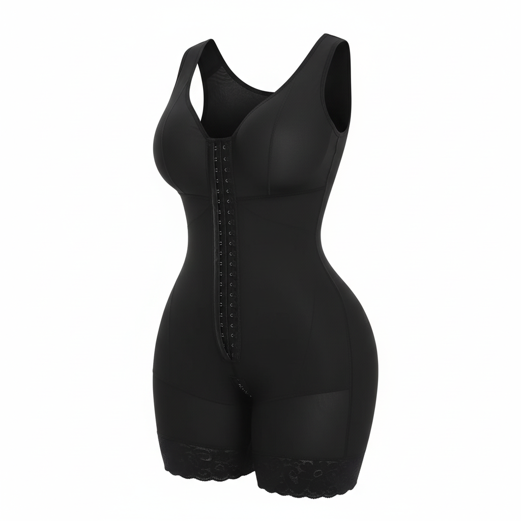 YIANNA Fajas Colombianas Shapewear for Women Tummy Control Post Surgery Full Body Shaper Butt Lifter with Zipper Crotch