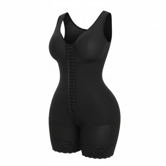 YIANNA Fajas Colombianas Shapewear for Women Tummy Control Post Surgery Full Body Shaper Butt Lifter with Zipper Crotch