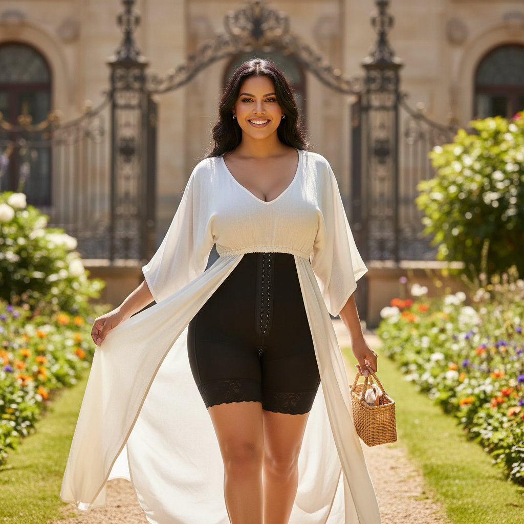 YIANNA Fajas Colombianas Shapewear for Women Tummy Control Post Surgery Full Body Shaper Butt Lifter with Zipper Crotch